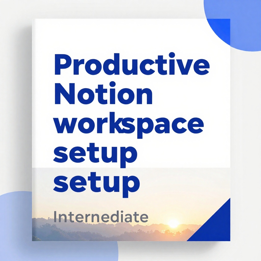 Productive Notion workspace setup Intermediate : improve your performance written masterclass